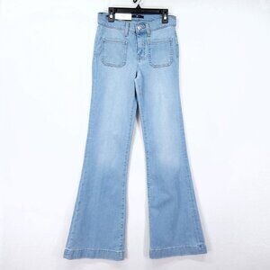 7 For All Mankind Dojo Tailorless Flare Leg Jean Size 25 Slim Evolution